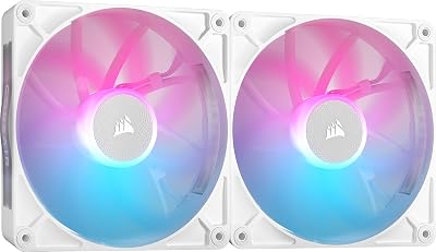 Corsair iCUE LINK RX140 RGB 140mm PWM Fans Dual Pack White