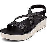 OLUKAI Onohi Women's Strappy Leather Sandals, Premium Platform Sandals with Full Grain Leather, Comfortable & Versatile, All-Day Wear