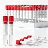 Chimera GUARD 100 Pcs 10ml Plain Plastic Tubes with Red Caps for Lab Use | Premium PET and airtight red cap; chemical-free design optimized for educational laboratory research