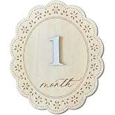 Baby Girl Monthly Milestone Signs, 1-12 Monthly Baby Milestone Girl, Newborn Photography Props Double-Sided, Nursery Decor for Girls (M03)