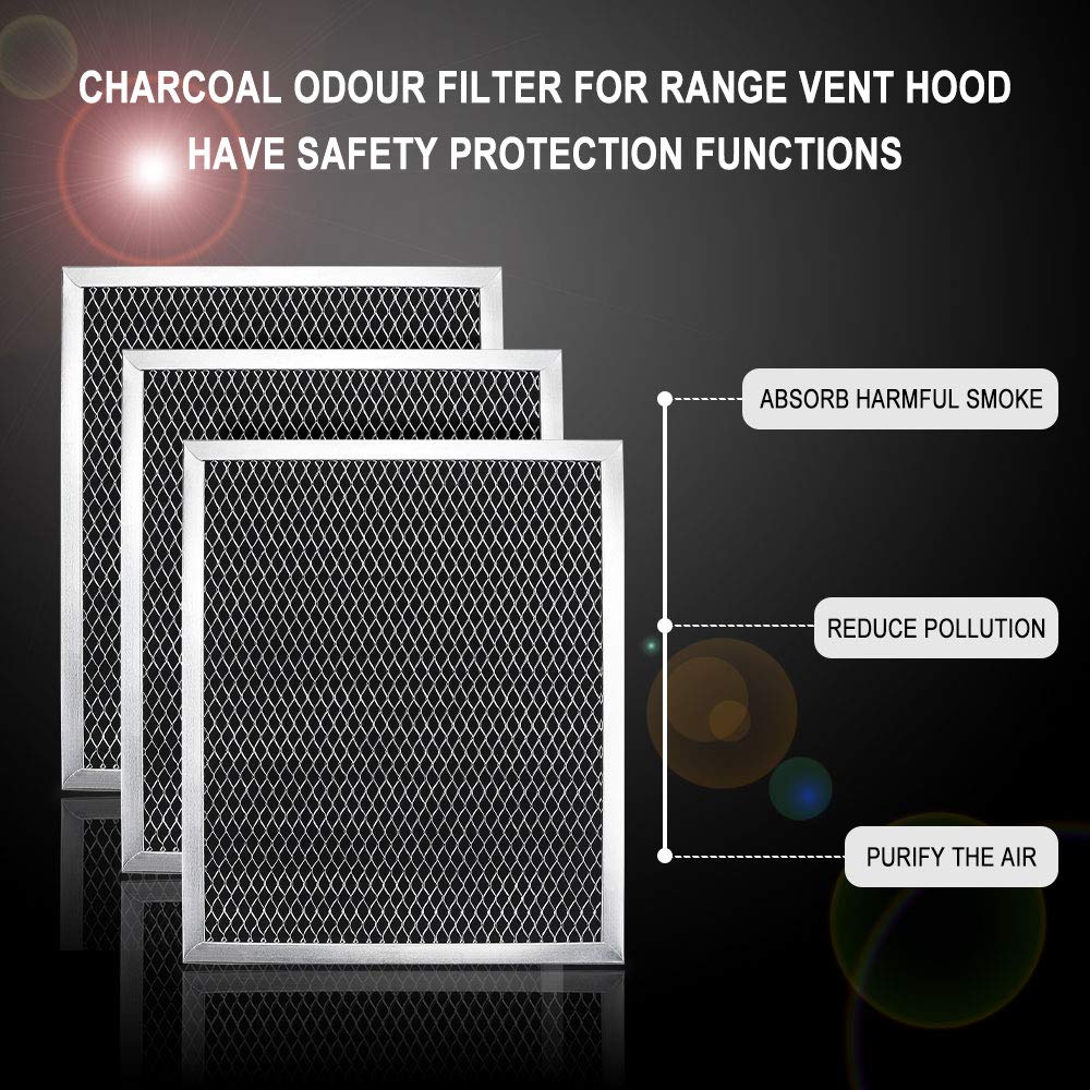 Cenipar 97007696 Range Hood Filter Charcoal Odour Filter for Range vent hood (8 3/4