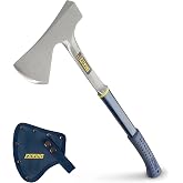 ESTWING Camper's Axe - 26" Wood Splitting Tool with All Steel Construction &amp; Shock Reduction Grip - E45A