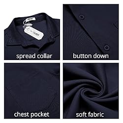 COOFANDY Dress Shirts for Men Short Sleeve Solid