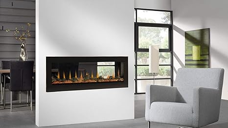 See Through Electric Fireplace