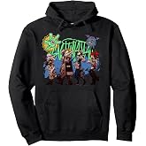 Gachiakuta Main Character Walking Line-Up with Logo Anime Pullover Hoodie