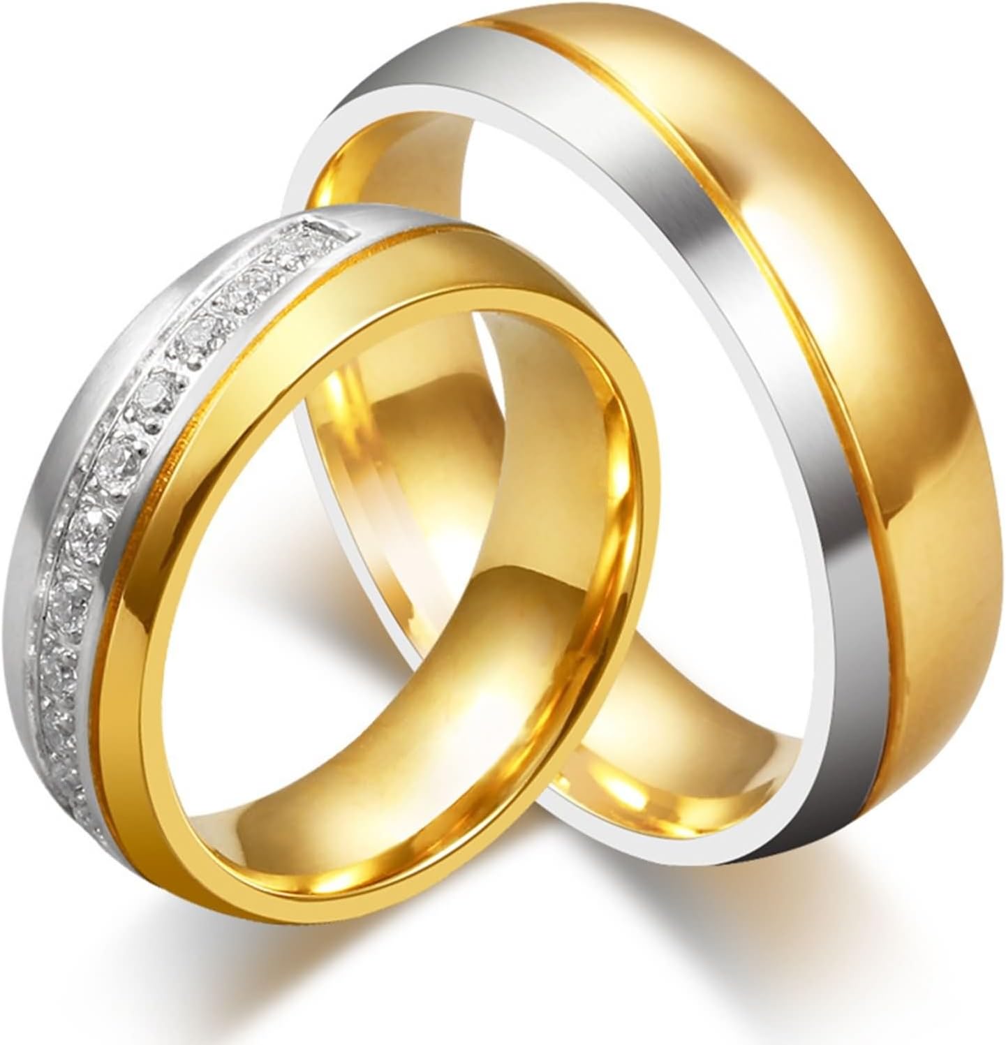1 Pcs Ring Stainless Steel Ring Engagement Ring Couples Ring Gold Women Ring Gold Men Ring