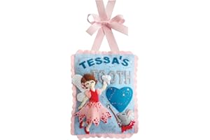 MerryStockings Tooth Fairy Pillow Felt Applique Kit - Pink, 7.5" x 9.5", Personalize with Felt Letters