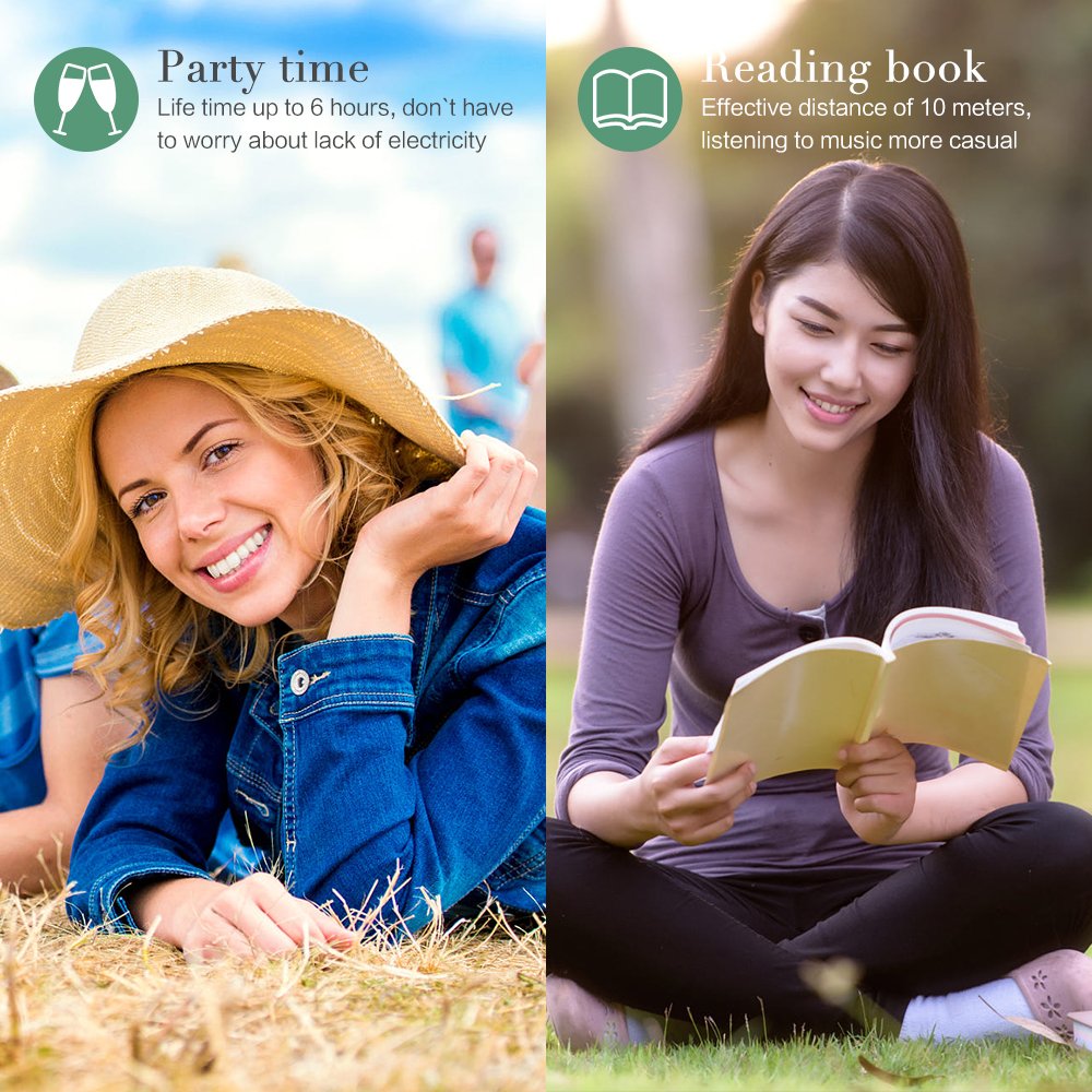 Outdoor Bluetooth Speaker,Horsky Ultra Portable Stereo Sport Wireless Speaker Life Waterproof Bass Superior Sound Built-in Mic Long Playtime Output 3Wx2 with Carabiner Green/Black