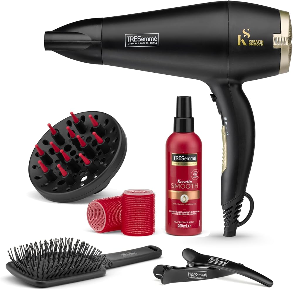 TRESemmé Keratin Smooth Volume Shine Hair Dryer Diffuser Gift Set 2200W Black