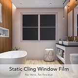 VSUDO Blackout Window Film Privacy - Black Frosted Glass Film 90x400 cm view 6