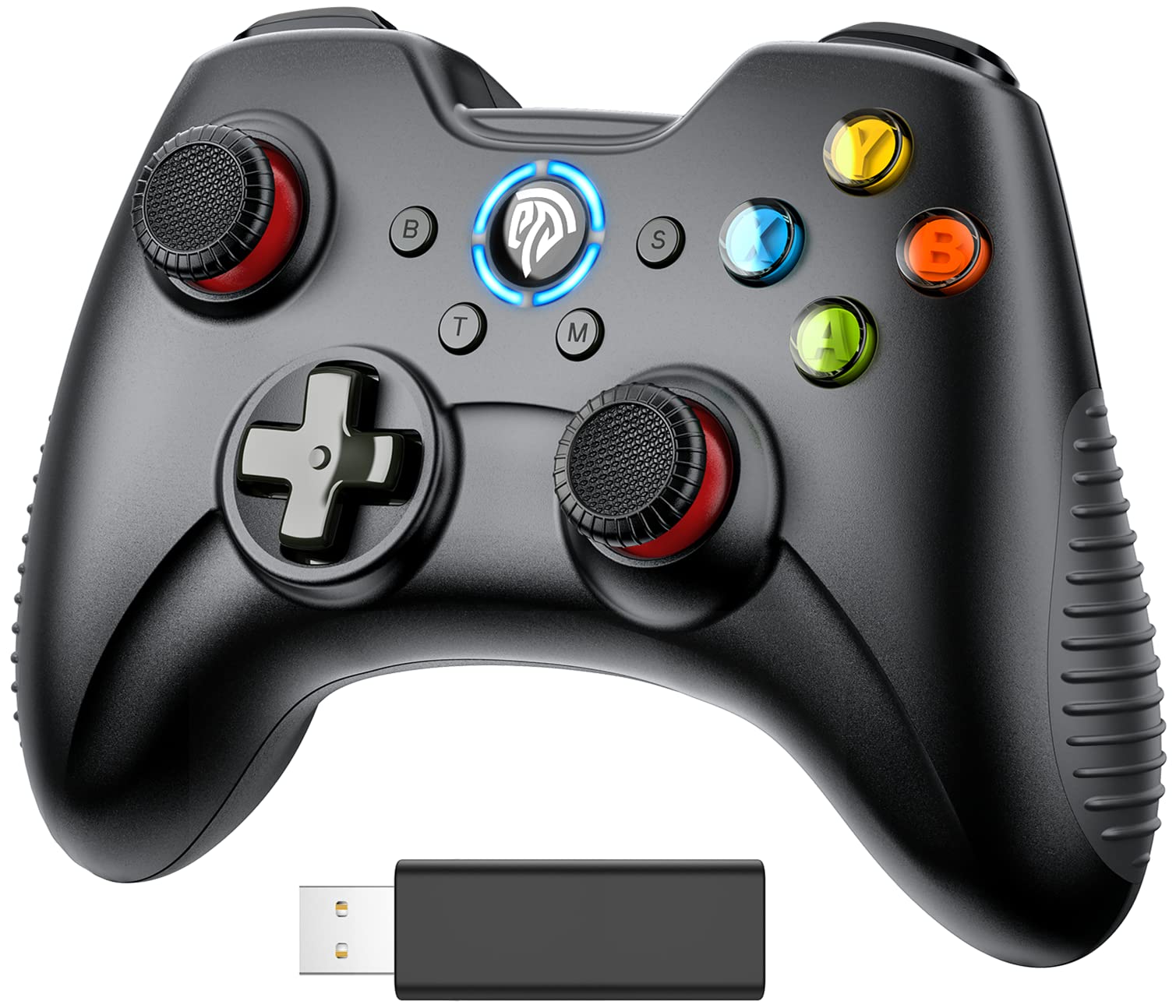EasySMX Wireless PC Controller, Arion8236 Gaming Controller for Windows Steam/PS3/Android/Switch/Steam Deck, Dual-Vibration Computer Controller Gamepad with Turbo, 14 Hours Working Battery