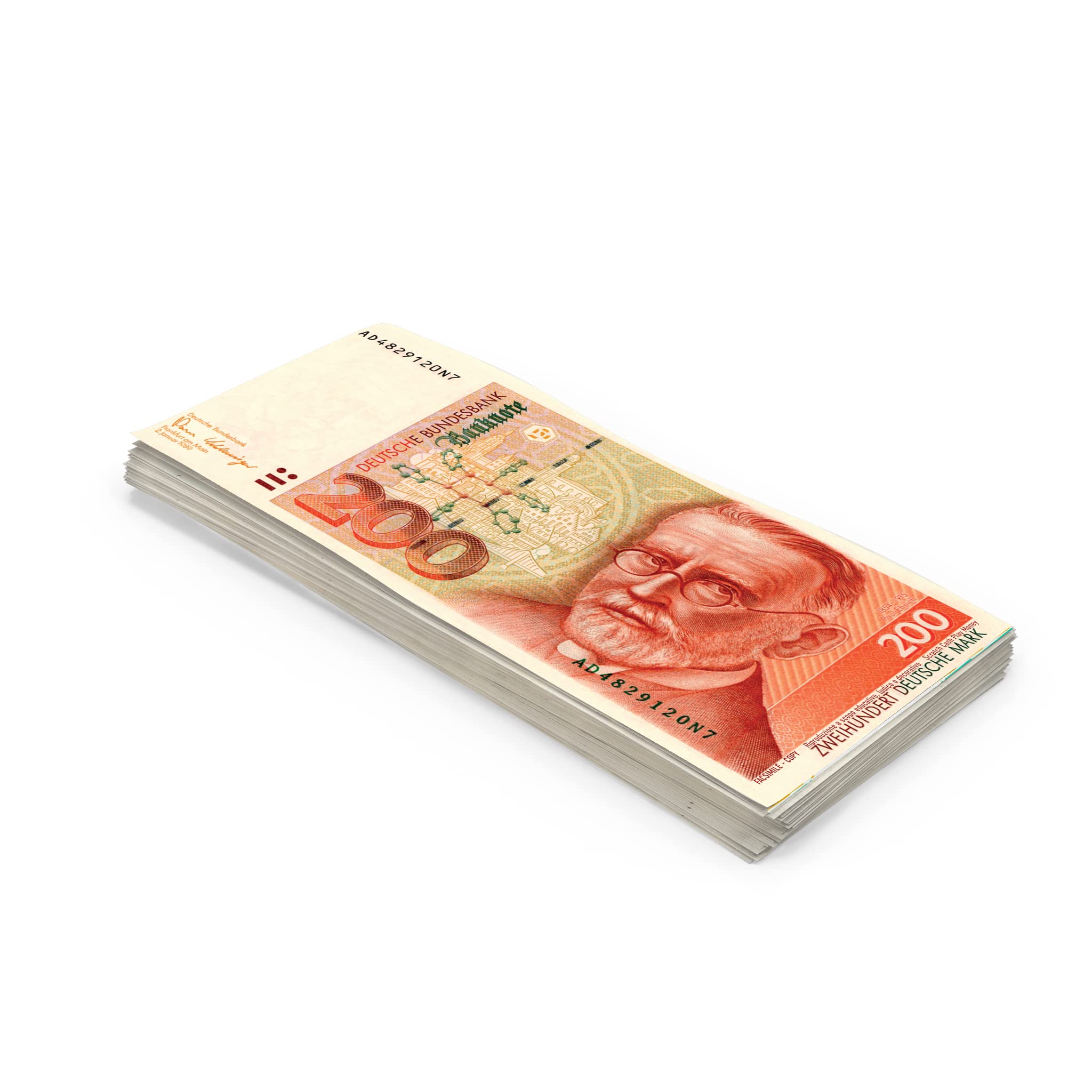 Scratch Cash 100 x DM 200 Brands Money to Play (Real Size)