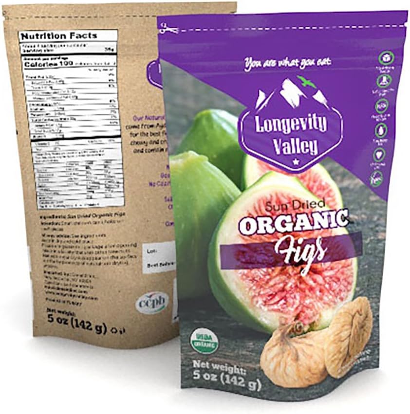 2 Organic Sun Dried TURKISH FIGS Unsulphured (10 oz /284 Gram) Premium Quality | Certified | Sun Dried | No Sugar Added | Non GMO | Raw Vegan Healthy Snack |Great Taste Of Organic Dried Fruit SET OF 2