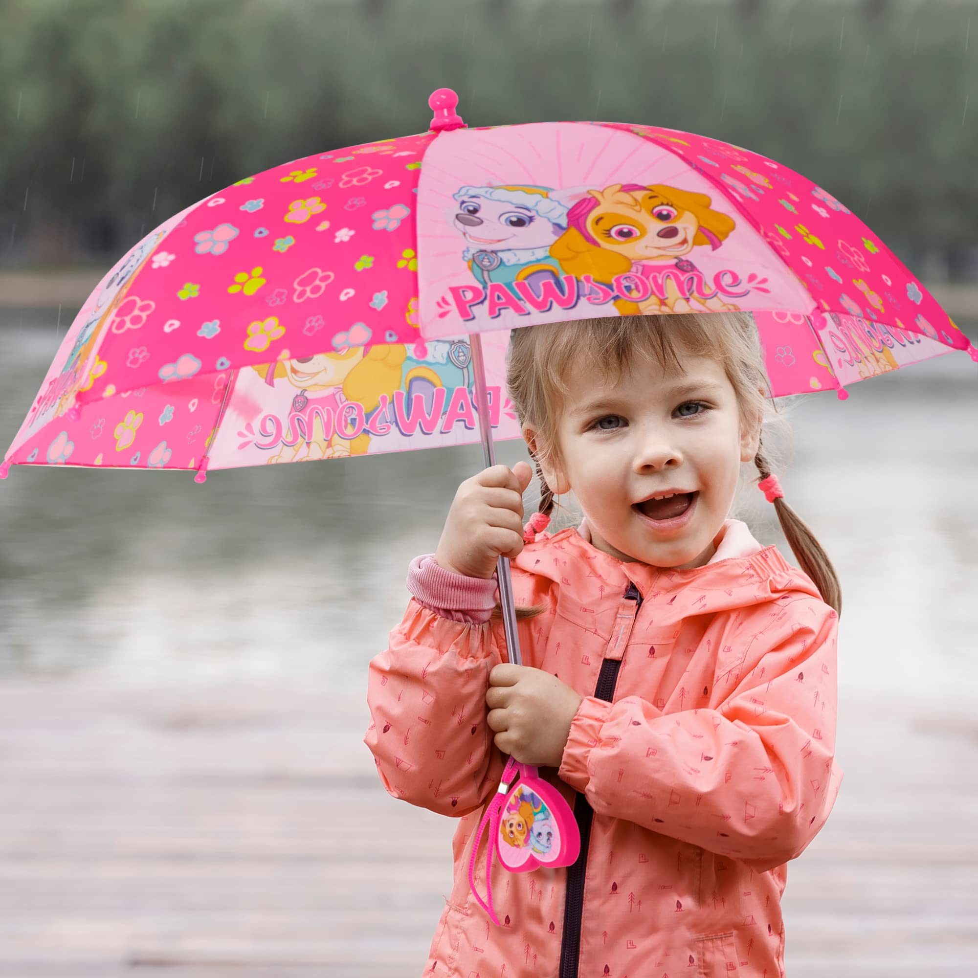 Nickelodeon Kids Umbrella, Paw Patrol Toddler and Little Boy Rain Wear for Ages 3-6