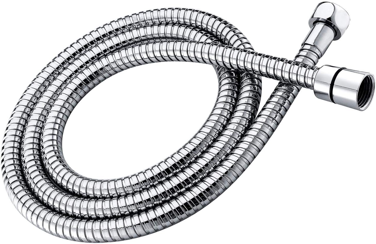 BARROCK Anti-twist Shower Hose Extra-long 98" Handheld Shower Head Hose Extension, Hand Held Showerhead Hose Replacement, Solid Brass Swivel Connectors Stainless Steel Metal Hose 98-Inch Chrome