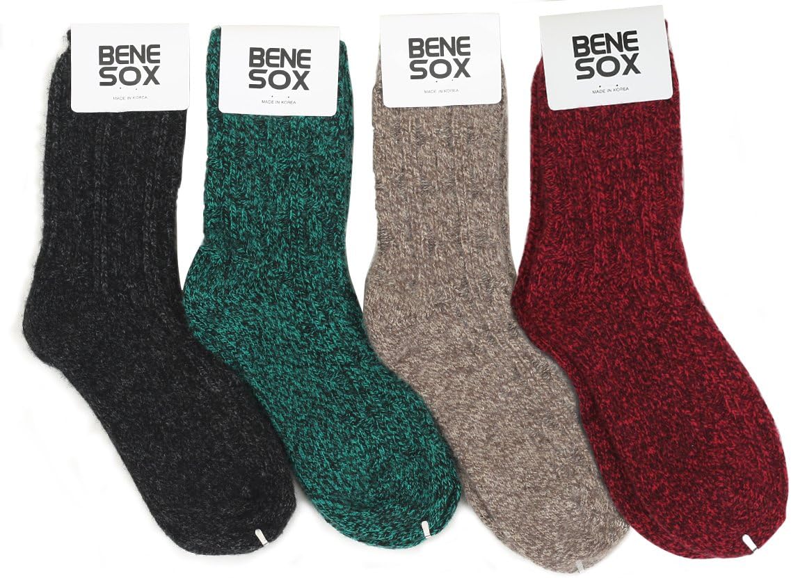 Women's Angora Wool Fuzzy Crew Socks