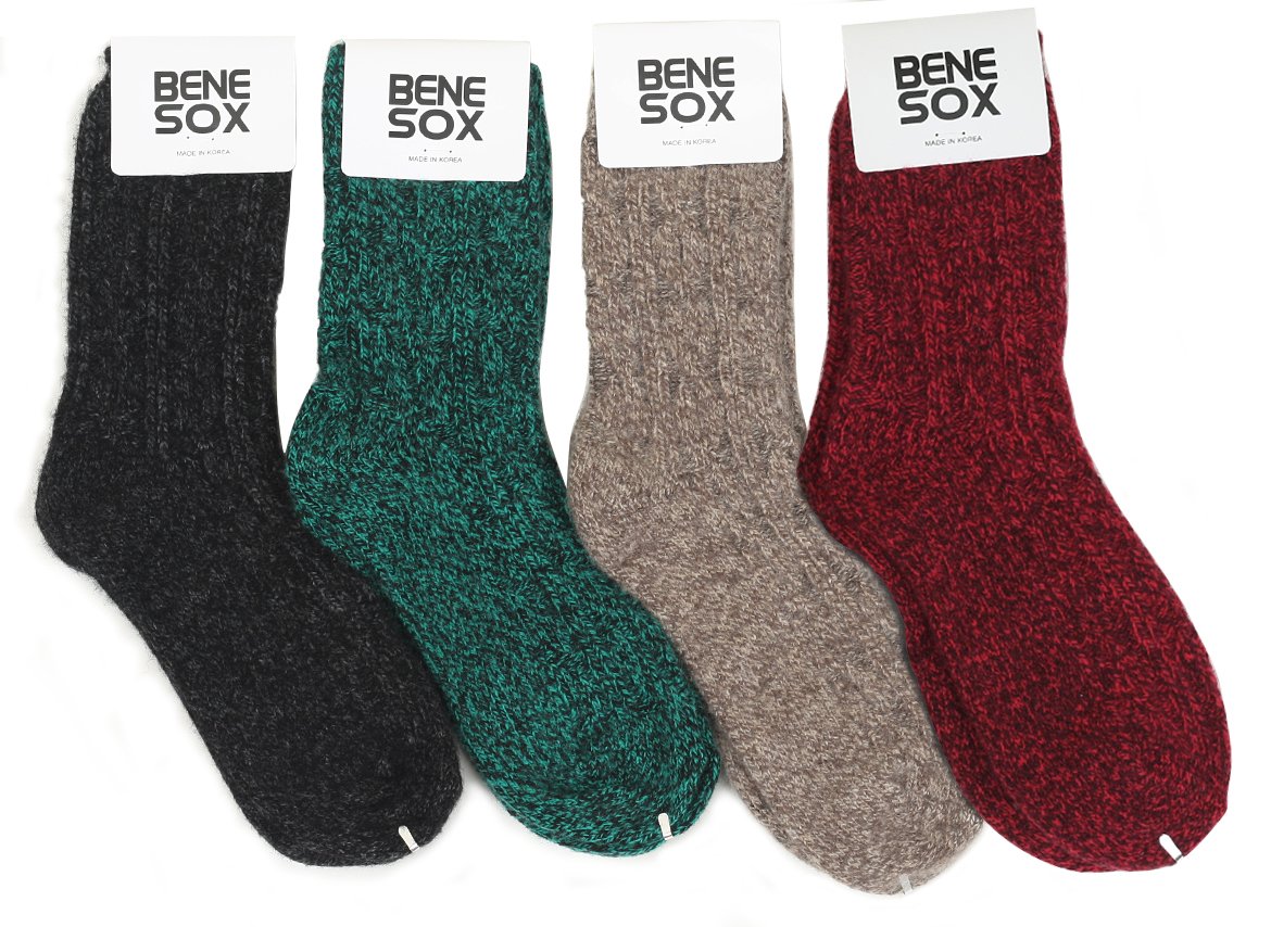 Women's Angora Wool Fuzzy Crew Socks