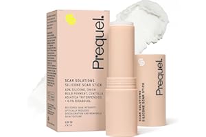 Prequel Skin Scar Solutions 60% Silicone Scar Stick. Thick Solid Velvety Film for Scars. Formula Infused with Centella Asiatica Extracts and Vitamin E. Soothing and Occlusive