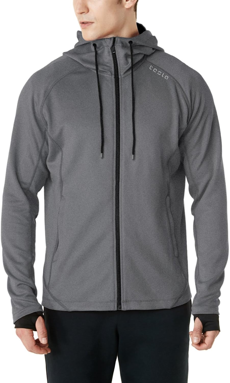 Training Performance Sleeve Long Jacket, Hoodie Up Zip Full Mens TSLA