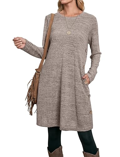 Sweater Dress Long Sleeve Dress for Women Fall Dress Cowboy Chic