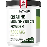 Creatine Monohydrate Powder - 5g Per Scoop, Unflavored - Muscle Growth, Performance & Recovery Support - Creatine Powder - Cr