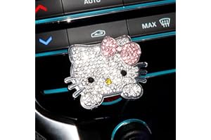 PANGPAI Cute Push to Start Button Cover Accessories, Crystal Car Engine Start Stop Button Cover, Pink Bling Car Decoration Interior Sticker Decal for Women Girl