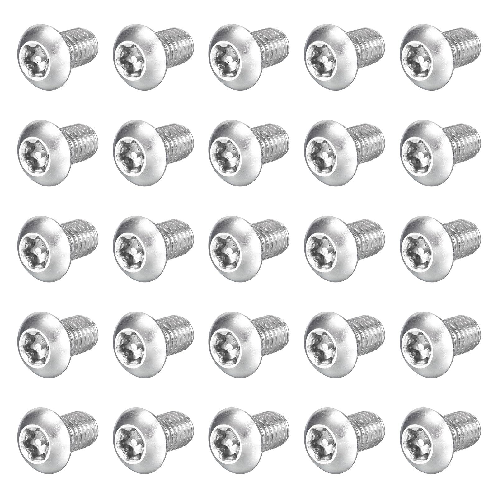 Photo 1 of uxcell 25Pcs Torx Security Machine Screws, 3/8-16 x 1/2" 304 Stainless Steel Tamper Resistant Button Head Screws Bolt Full Thread for Anti-Theft Tamper Proof, Silver Tone
