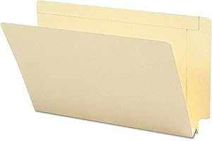 Smead End Tab File Folder, Reinforced Straight-Cut Tab, 1-1/2" Expansion, Legal Size, Manila, 50 per Box (27275)