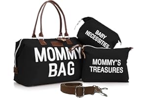CHQEL Diaper Bag Tote with 2 Organizers, Multifunctional Large Mommy Bag for Hospital & Baby Diaper Travel Bag for Baby Care