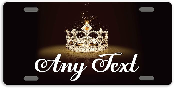 Amazon Com Eprocase Custom Personalized License Plate Crown