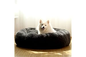 JEMA Calming Small Dog Beds for Small Dogs,Washable Donut Cuddler Pet Bed Cushions,Durable & Cozy Soft Dog Bed with Removable Pad 22 Inch