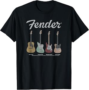 Fender Vintage Guitar Lineup T-Shirt Small