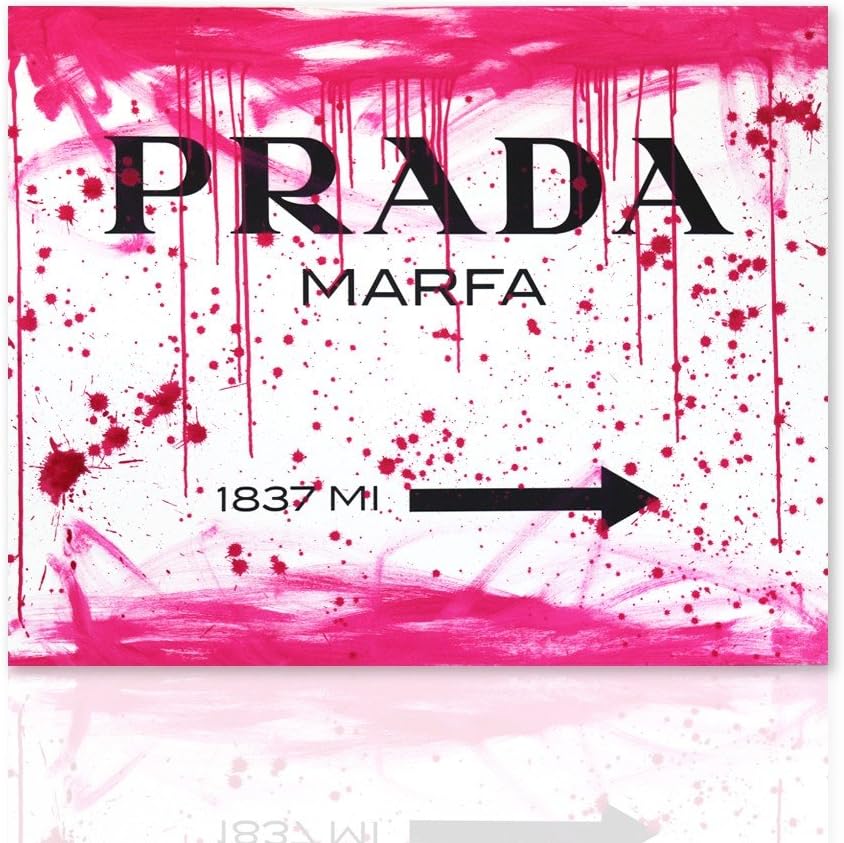 Framework for living room modern Prada Marfa Pink Party - Wall decorations gossip girl Prada 1837 MI Rosa - Design Colorscrazy