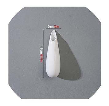 Amazon Com White Ceramic Wall Mounted Flower Vase Hanging