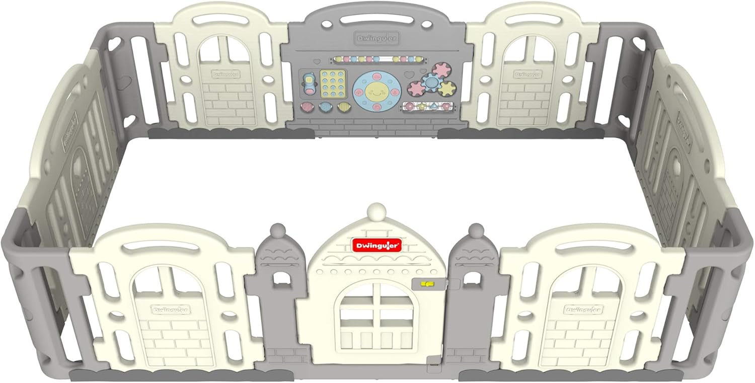 Dwinguler Castle II Kids Playpen Downy Grey Amazon.ca Baby