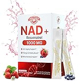 Healliance NAD+ Liquid Supplement 1000mg - Features Nicotinamide Riboside Resveratrol with PQQ for Targeted Healthy Aging and Cellular Energy Support, 30 Packets for Women and Men