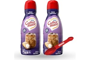 Sweet Cream Liquid Creamer Bundle. Includes Two-32 FL Oz Bottles of Italian Sweet Cream Creamer with PRENDERE Measuring Spoon. Italian Sweet Cream Flavored Liquid Creamer.