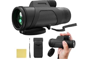 AMITHER 12x42 Monocular Telescope for Adults, High Powered HD Compact Monoculars Portable Handheld Telescope with BAK4 Prism FMC Lens for Hiking Bird Watching Camping Travel Concerts