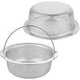 haodex Kitchen Sink Strainer Stainless Steel with Handle (2, Outer Diameter: 5.59 in;Depth: 2.09 in)