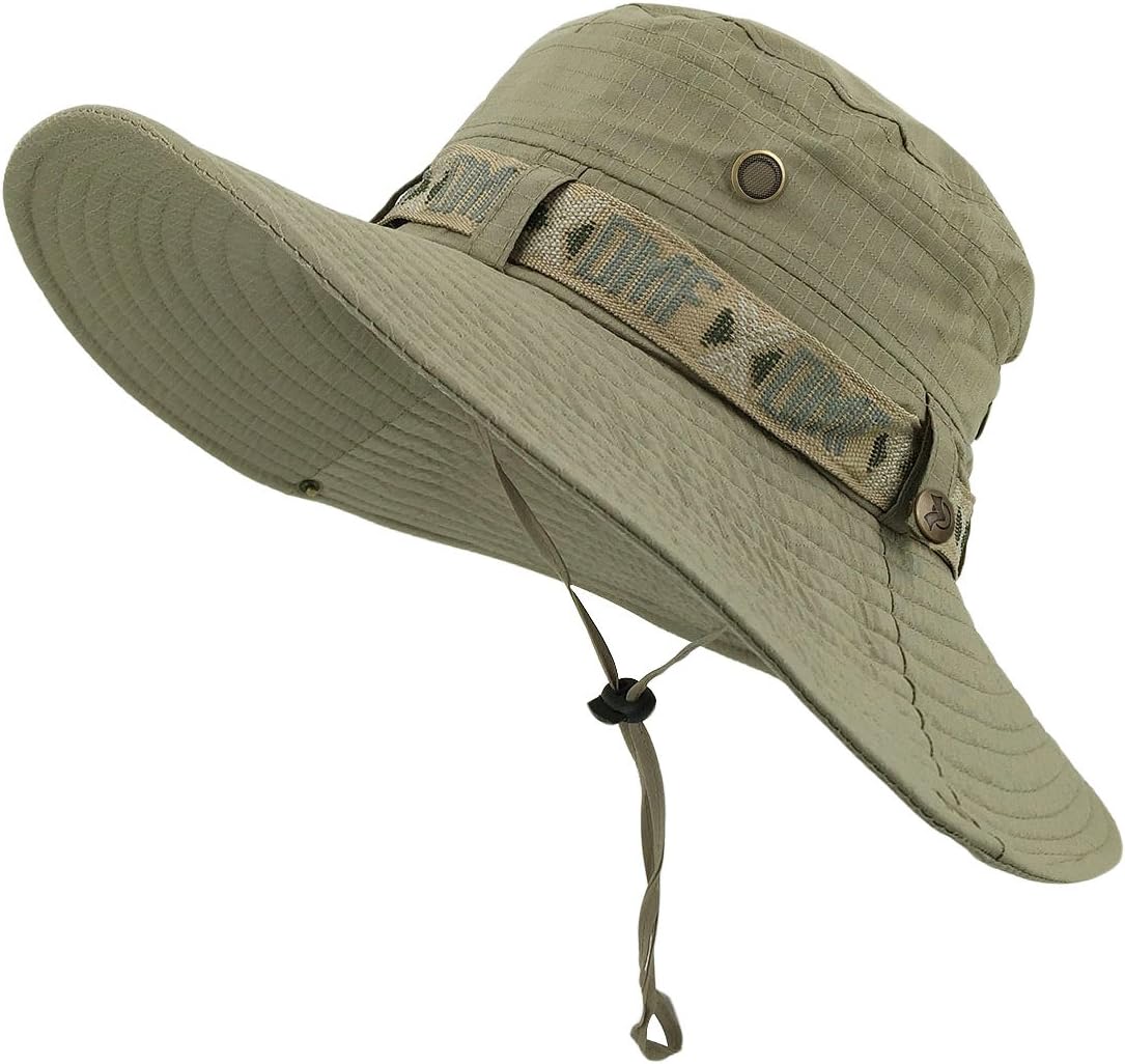 LETHMIK Fishing Sun Boonie Hat Waterproof Summer UV Protection Safari Cap Outdoor Hunting Hat