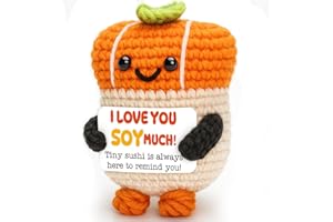 AVBODA Mini Anniversary Romantic Gifts for Women Men Boyfriend Girlfriend Couples I Love You Gift Handmade Crochet Sushi for Birthday Wedding Engagement Anniversary for Him Her Wife Husband