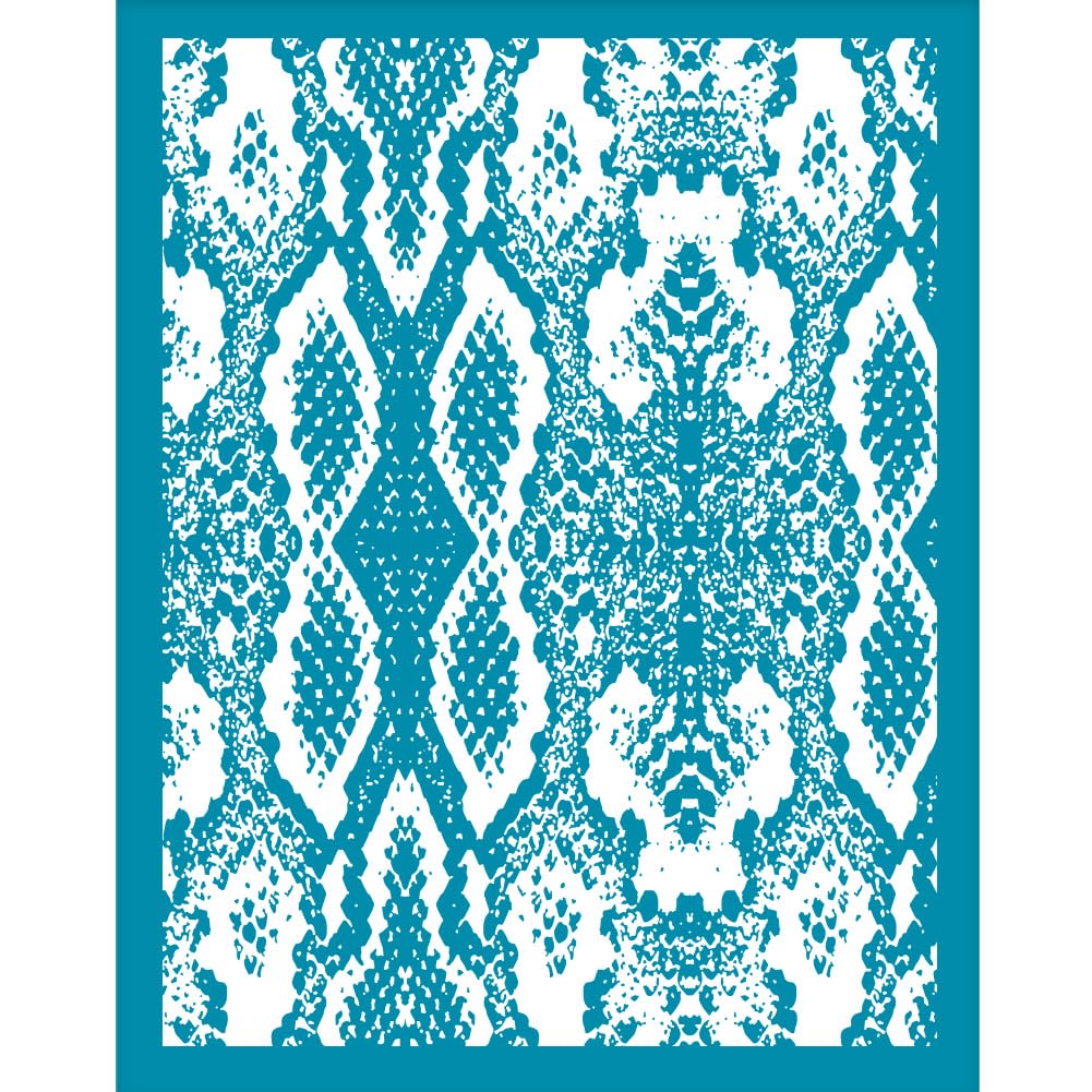 OLYCRAFT 10x12.7cm Clay Stencils Snakeskin Pattern Silk Screen for Polymer Silk Screen Stencils Abstract Snakeskin Mesh Transfer Stencils Animal Theme Mesh Stencil for Polymer Clay Jewelry Making