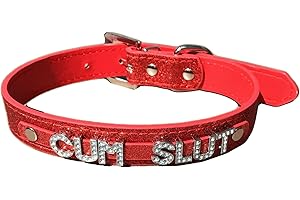 Plug Emporium Black Vegan PU Leather Bondage Type BDSM Choker Collar Rhinestone Assorted Styles
