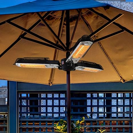 Electric Patio Parasol Umbrella Heater Folding Outdoor Electric