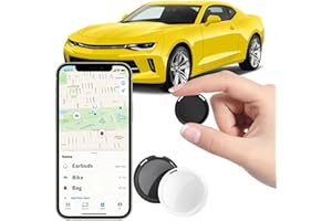 AMZSMT 2 Pack GPS Tracker for Vehicles Work with Find My (iOS Only) Real Time Mini Car Air Tracker Tag Devices Global Coverage Hidden Car Locator Tracking No Monthly Fee No Subscription No SIM Card Required