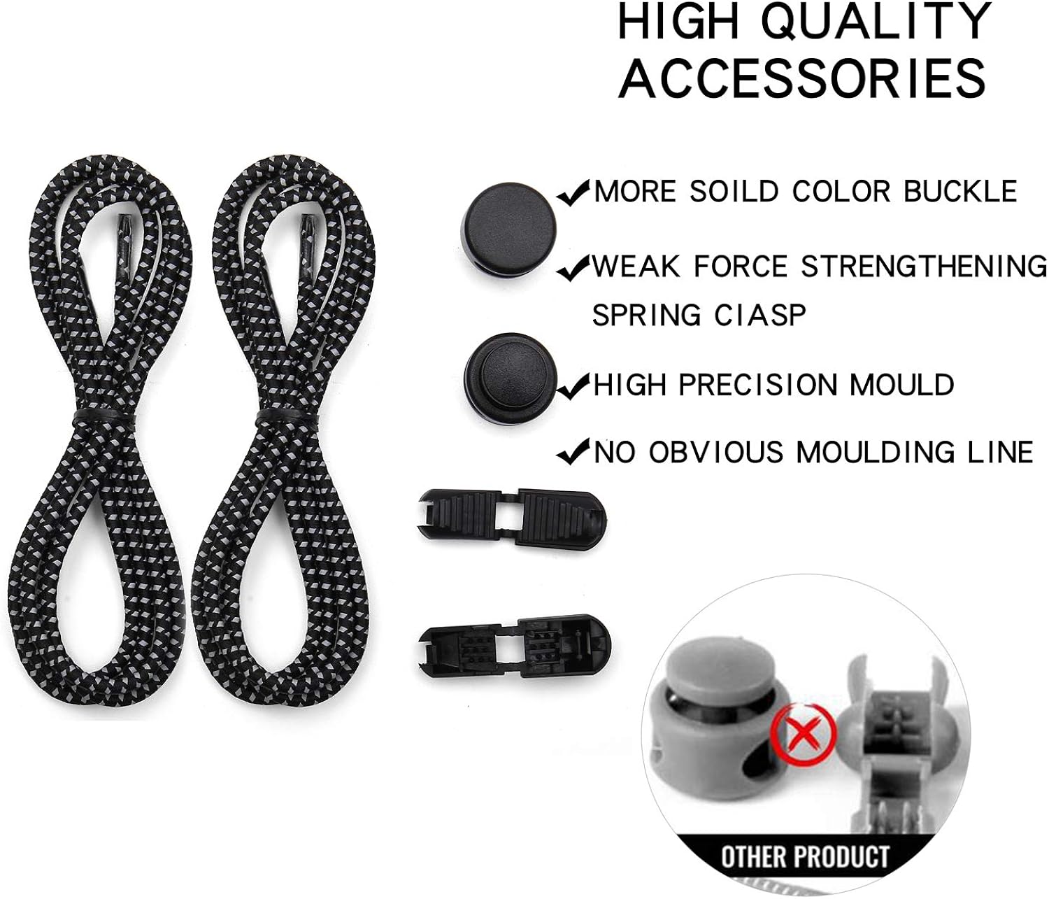 UGY Elastic Locks Shoe Laces - No Tie Shoelaces for Adults and Kids Sneakers: Shoes