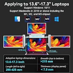 VILVA 14 Inch Laptop Screen Extender,FHD 1080P IPS