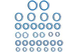 BRKRC 32PCS Steel Rubber Sealed Blue Ball Bearing Kit for Redcat Gen8 & Axe Edition & International Scout II Upgrade Parts
