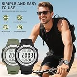Hearkent Waterproof Pedometer Watch Senior Non Bluetooth LCD Large Numbers view 2