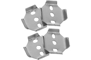 Luxshiny 4pcs Bathroom Hardware Replacement Parts Towel Bar Mounting Brackets 38x38mm Stainless Steel Fixing